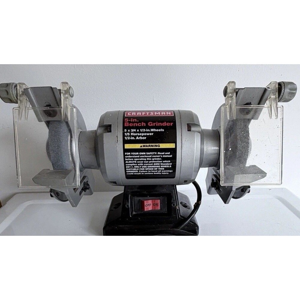 Craftsman 5in Bench Grinder 120V Corded Electric Rotary/Circular